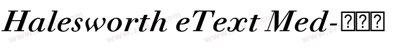 Halesworth eText Med字体转换